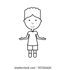 man with open arms  vector illustration
