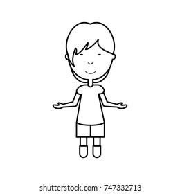 man with open arms  vector illustration