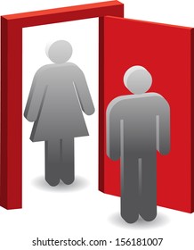 man open the door