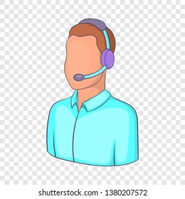 Man operator icon. Isometric illustration of man operator vector icon for web