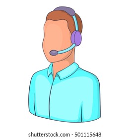 Man operator icon. Isometric illustration of man operator vector icon for web