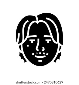man otaku avatar glyph icon vector. man otaku avatar sign. isolated symbol illustration