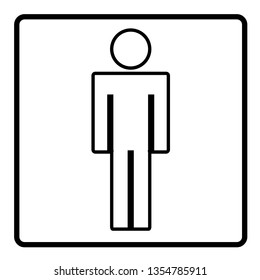 Man outline icon vector illustrator design isolated on yellow background.