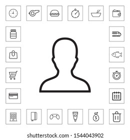 Man outline icon for web and mobile