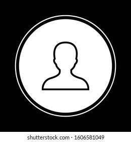 Man outline icon for web and mobile