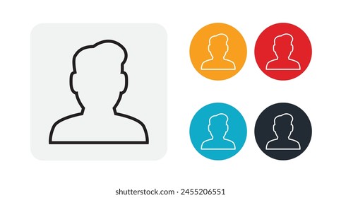 Man outline icon for web and mobile