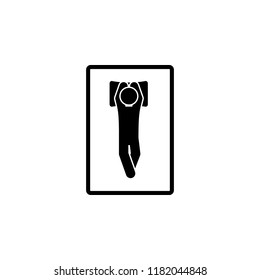 man outstretched body icon. Element of sleeping position illustration. Premium quality graphic design icon. Signs and symbols collection icon for websites on white bakgorund