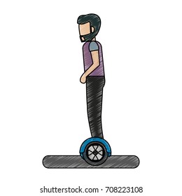 Man over hoverboard design
