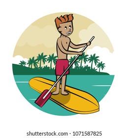 Man over surf board