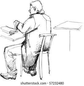 49,083 People sitting sketch Images, Stock Photos & Vectors | Shutterstock