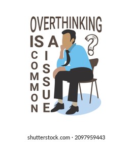 Man Overthinking T Shirt Design