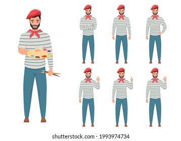 Man painter vector design illustration isolated on white background