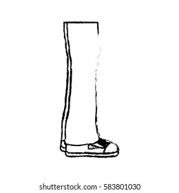 Man pants and sneakers icon vector illustration graphic design