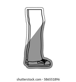 Man pants and sneakers icon vector illustration graphic design