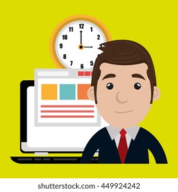man with papers isolated icon design, vector illustration  graphic 