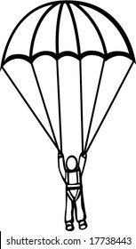 man with parachute