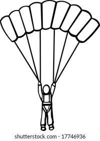 man with parachute