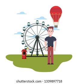 man in the park amusement