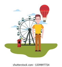 man in the park amusement