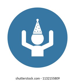 man with a party hat icon. Element of party icons for mobile concept and web apps. Badge style man with a party hat icon can be used for web and mobile apps
