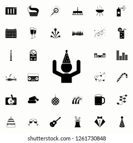 man with a party hat icon. Party icons universal set for web and mobile