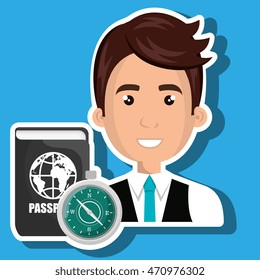 man password id travel vector illustration eps 10