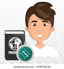 man password id travel vector illustration eps 10