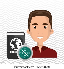 man password id travel vector illustration eps 10