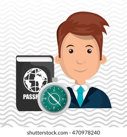 man password id travel vector illustration eps 10