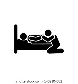 Man patient sadness cry icon. Element of pictogram death illustration