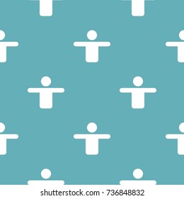 Man pattern seamless blue. Simple illustration of  vector pattern seamless geometric repeat background