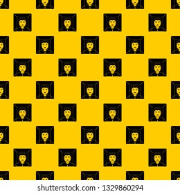 Man pattern seamless vector repeat geometric yellow for any design