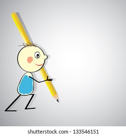 Man Pencil Vector Illustration Stock Vector (Royalty Free) 133546151 ...