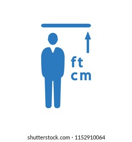 man people height icon