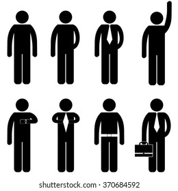 Man People Person Basic Body Language Posture Stick Figure Pictogram Icon