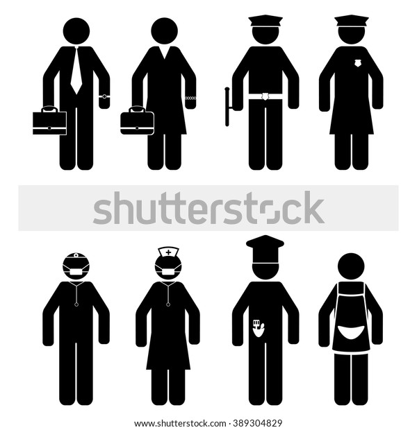 Man People Person Basic Body Professions Stock Vector (Royalty Free ...
