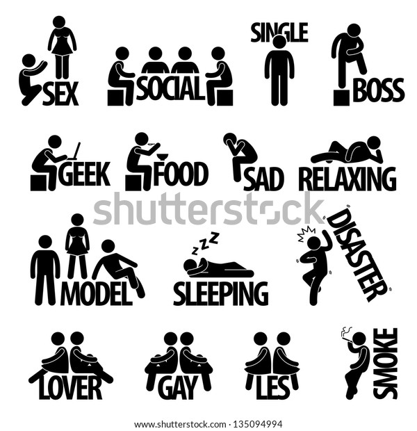 Man People Person Sex Social Group Stock Vector Royalty Free 135094994