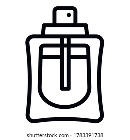 Man perfume icon. Outline man perfume vector icon for web design isolated on white background