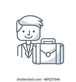 man person avatar flat icon vector illustration design