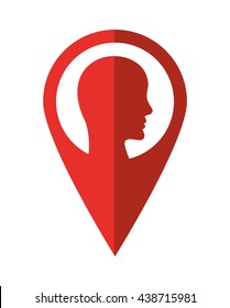 Man person design. Male and button icon. vector graphic