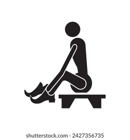 Man, person, shoes, foot, identity icon