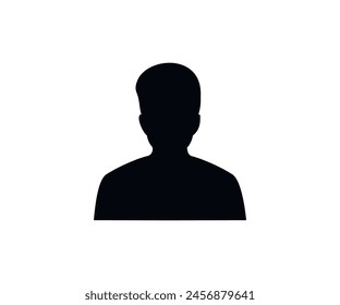 Hombre persona silueta un icono de usuario. Imagen de Perfil, símbolo de retrato. Diseño e ilustración de Vector de usuario.	