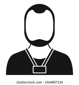 Man personal trainer icon. Simple illustration of Man personal trainer vector icon for web design isolated on white background