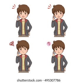 man phone