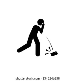 Man, phone down  icon. Element of human use phone. Premium quality graphic design icon. Signs and symbols collection icon for websites, web design, mobile app