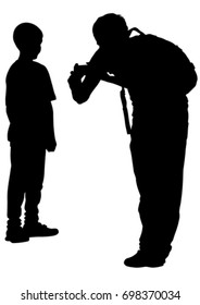 Man with phone on a white background