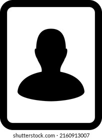 Man photo vector illustration. Flat illustration iconic design of man photo, isolated on a white background.