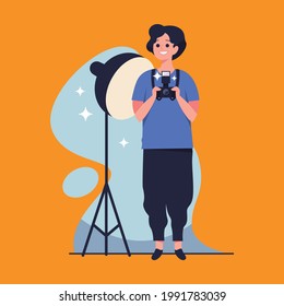 man photographer creative vector  illustrations