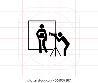 Man Photoshooting Model Icon