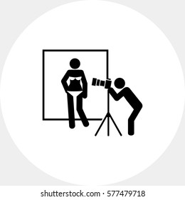 Man Photoshooting Model Icon
